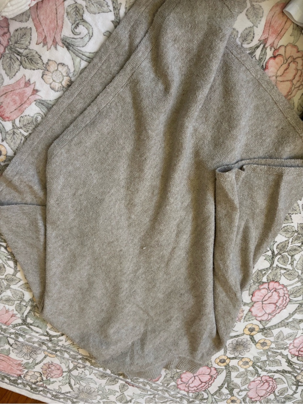 Women's Cozy Gray Poncho Sweater